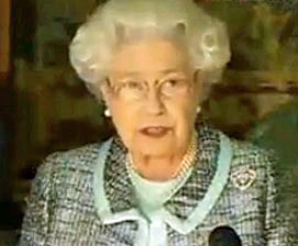 Queen Elizabeth at the signing of the new Commonwealth Charter.