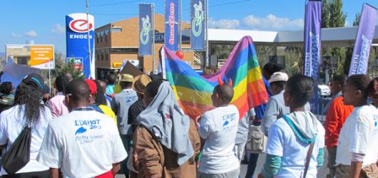 Gay pride march in Lesotho