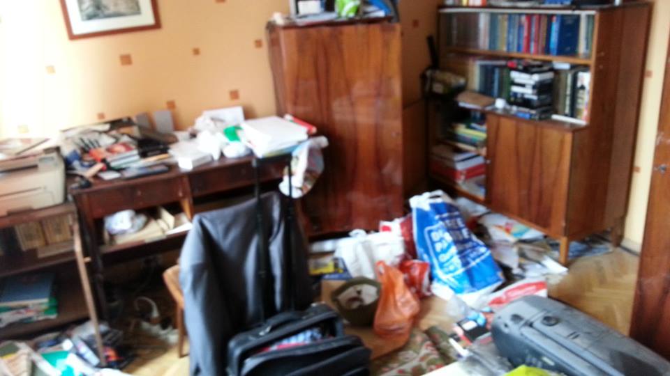 Nikolai Alekseyev's apartment after the police raid. (Photo courtesy of Nikolai Alekseyev via Facebook)