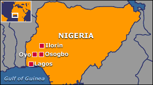 Location of Osogbo in Nigeria. (Map courtesy of BBC)