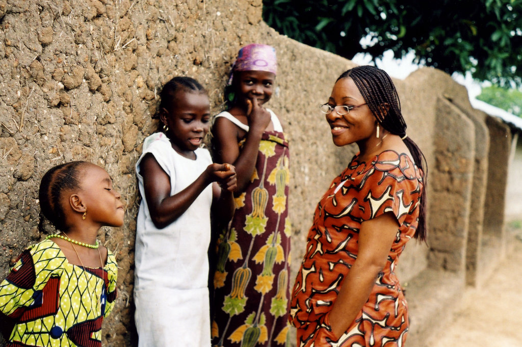 Dorothy Aken'Ova (right), executive director of INCRESE. (Photo courtesy of GlobalGiving.org)