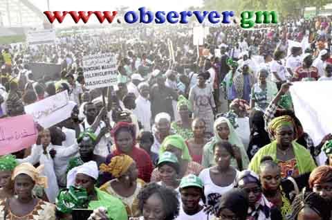 Protest in Banjul, Gambia December 10, 2014