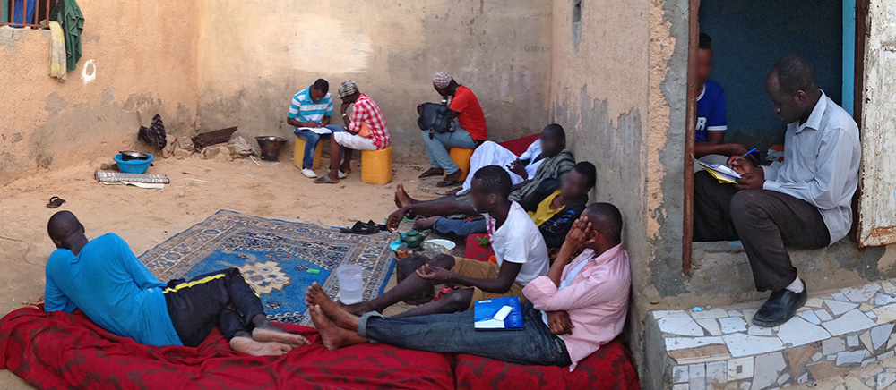 Staff with SOS Pairs Educateurs carry out an integrated bio behavioral study among members of Mauritania's gay community in the capital Nouakchott, on behalf of the national AIDS commission