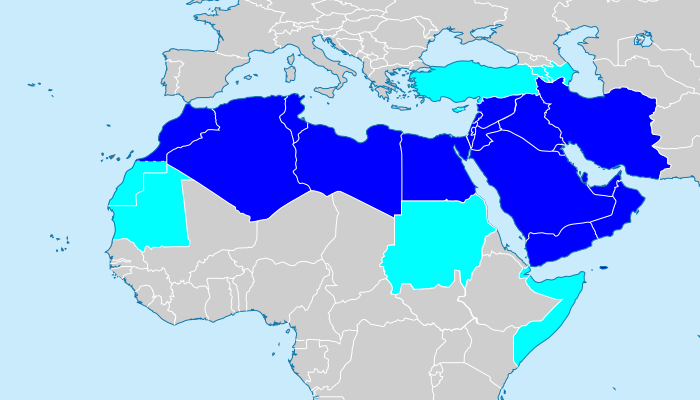 MENA Map (Courtesy Wikipedia)