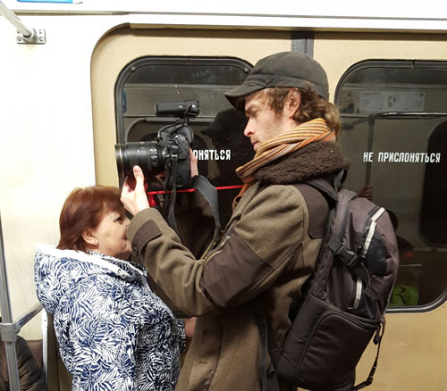 A Coda Story videographer works on a mini documentary that will be part of Coda's coverage of #LGBTCrisis in the former Soviet Union. It will feature trans people living and transitioning in midst of the region's growing anti- gay propaganda. Click the image for a link to Coda's crowdfunding campaign. (Photo courtesy of Coda Story)