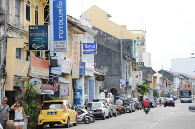 Chulia Street in George Town, Penang, Malaysia, was the site of the trans arrests, according to the Star Online, which called the detainees "transvestites" and referred to them as males. It also published a photo of one of the detainees. (Photo courtesy of The Malay Mail)