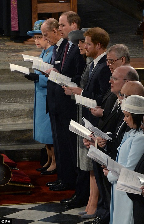 The British royal family celebrates Commonwealth Day at Westminster Abbey on March 14, 2016. (Photo courtesy of the Daily Mail.)