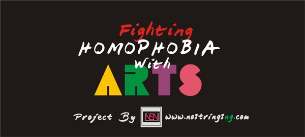 Logo for the NoStringsNG project "Fighting Homophobia With Arts"