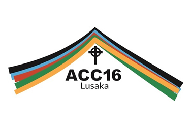 Logo of the Anglican Consultative Council meeting in Lusaka, Zambia. The design of the logo is mirrors the shape of the roof of Lusaka Cathedral. A cathedral built on the top of a hill whose roof can be seen from around the city of Lusaka. The colours used in the image are all the colours in the flags of Botswana, Malawi, Zimbabwe and Zambia - the countries of the dioceses that make up the Province of Central Africa who invited the ACC to Lusaka.