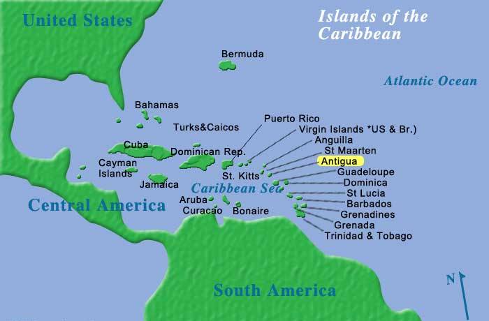 Caribbean Anti Gay Law Is Ripe For Reversal Antigua Says   Antigua Caribbean Map Tuchmantravelguide Com 