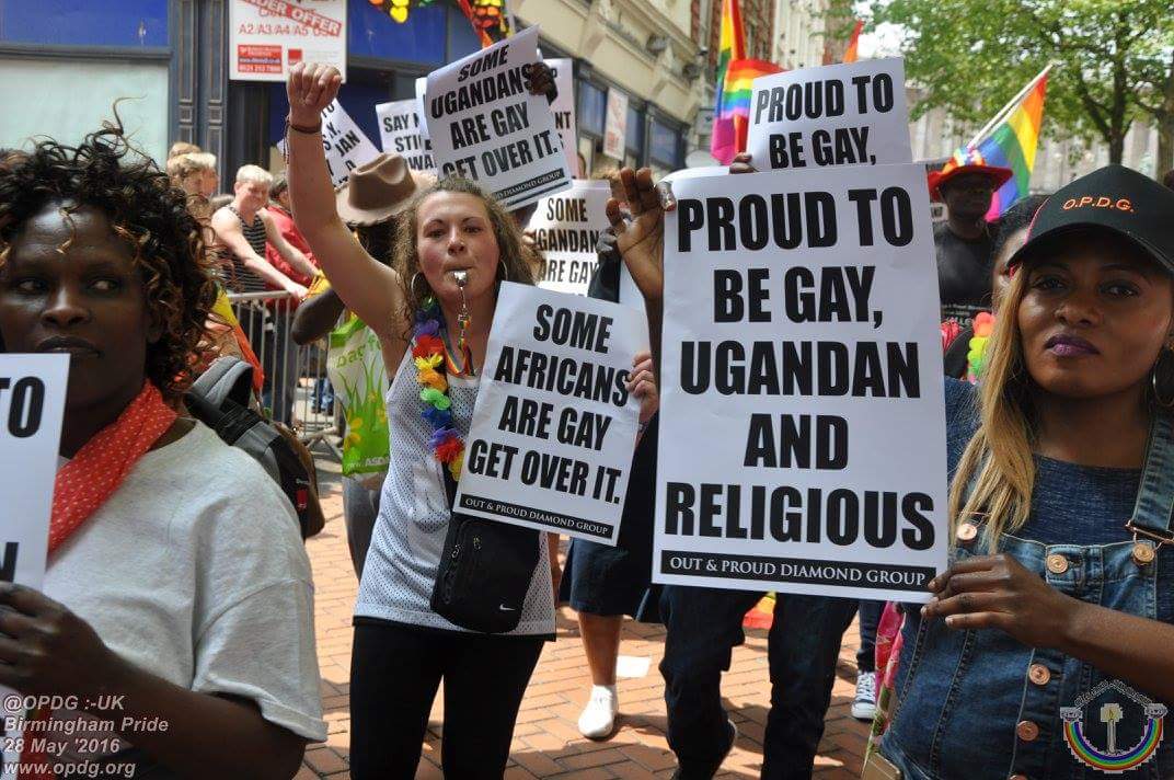 Members of the African diaspora LGBTI rights organization Out and Proud Diamond Group took part in Birmingham Pride. (Photo courtesy of OPDG)