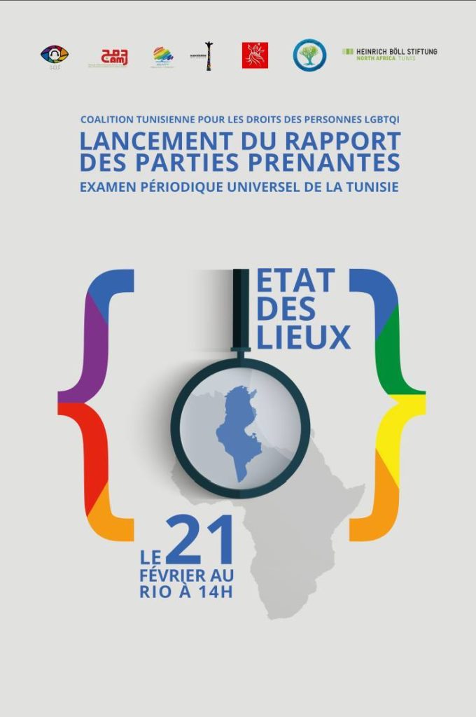 The announcement of the new coalition's report on the rights of LGBTQI people in Tunisia.
