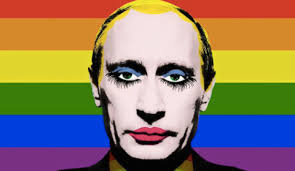Russian President Vladimir Putin as a gay clown.