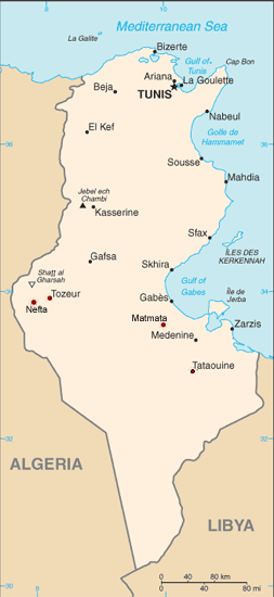Tataouine is in southern Tunisia.