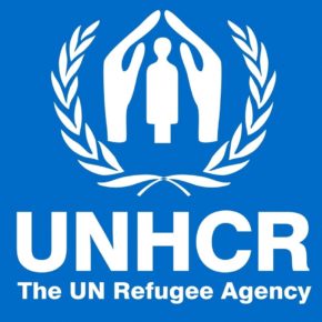 Logo of the Office of the U.N. High Commissioner for Refugees.