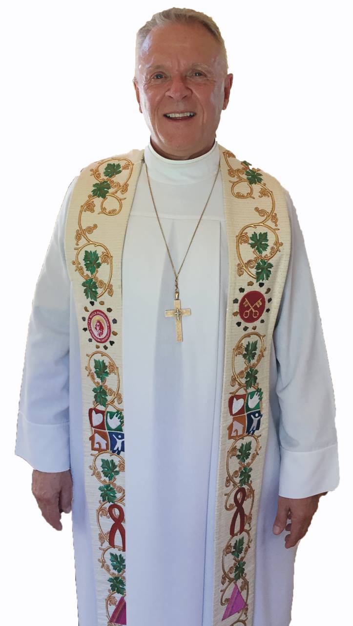 The Rev. Albert Ogle and his stole (Photo courtesy of Albert Ogle)