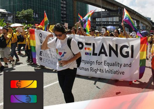 Demonstrators from the Malaysian LGBT rights group Pelangi. (Photo courtesy of Malaysian Digest)