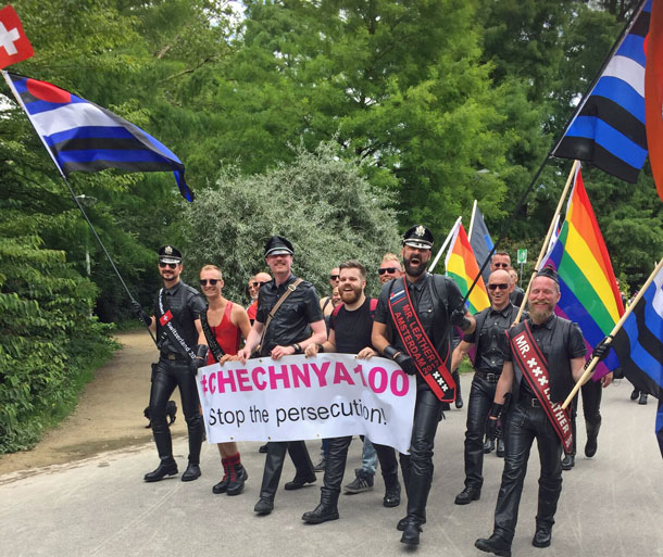 In 2017, many gay pride gatherings protested the brutal crackdown on Chechen gays.