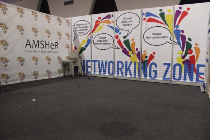 MSM networking zone at ICASA 2017 before the vandalism. (AMSHeR photo courtesy of Meg Davis)