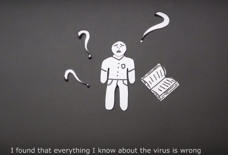 Scene from HIV informational video