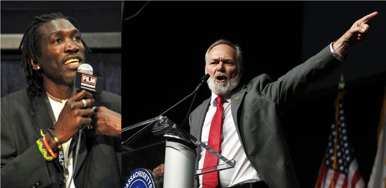 Ugandan exile John Wambere (left) has spoken out against Pastor Scott Lively (right), the gubernatorial candidate who inspired Uganda's Anti-Homosexuality Act.
