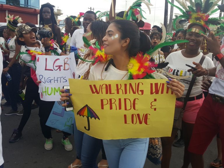 Guyana Pride march. (Photo courtesy of Demerara Waves)