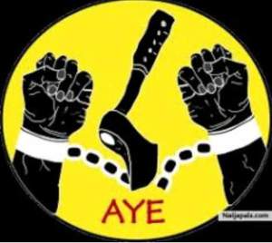 Symbol of the Black Axe network.