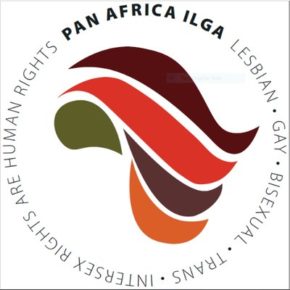 Logo of Pan-Africa ILGA, the African affiliate of the International Lesbian, Gay, Bisexual, Trans and Intersex Association.