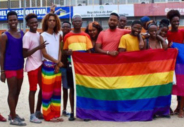 LGBT Angolans demonstrate for their rights. The Angola LGBT advocacy group Iris Angola, founded in 2015 and granted government recognition in 2018, now has about 200 members. (Photo courtesy of Iris Angola)