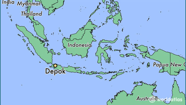 The location of Depok in Indonesia (Map courtesy of WorldAtlas.com)