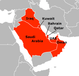 Arab states on the Persian Gulf (Map courtesy of Wikipedia)