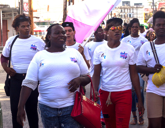 Guyana Trans United march for transgender visibility on March 31, 2019. (Photo courtesy of the Caribbean IRN Blog)