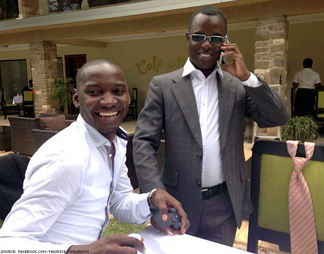 Dennis Wamala, formerly of the LGBTI support group Icebreakers Uganda (left), and Frank Mugisha, executive director of SMUG. (Photo courtesy of The Advocate)