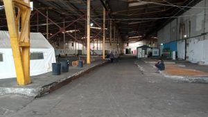Bira, the hangar-like refugee camp in Bihac, Bosnia.