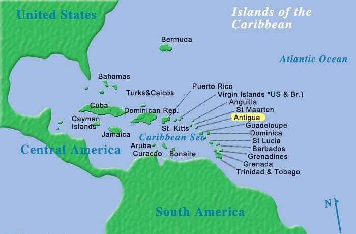 Antigua Map Tuchmanbeachesguide.com  
