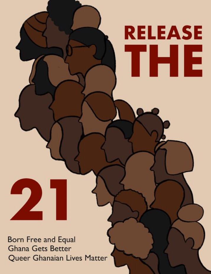 Local activists seek the release of 21 people arrested in Ghana during a human rights training program on May 20. #ReleaseAllThe21