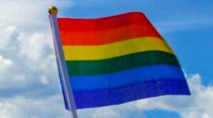 Rainbow flag as designed by Gilbert Baker. (Photo courtesy of the Gilbert Baker Foundation)