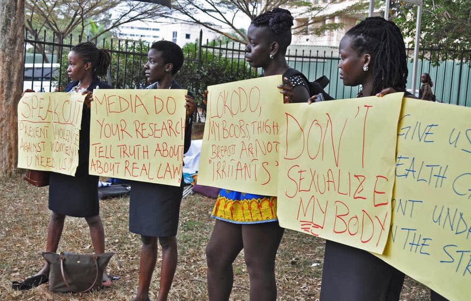 Anti-Lokodo protest in 2014. (Photo courtesy of Stella Nyanzi via Facebook)