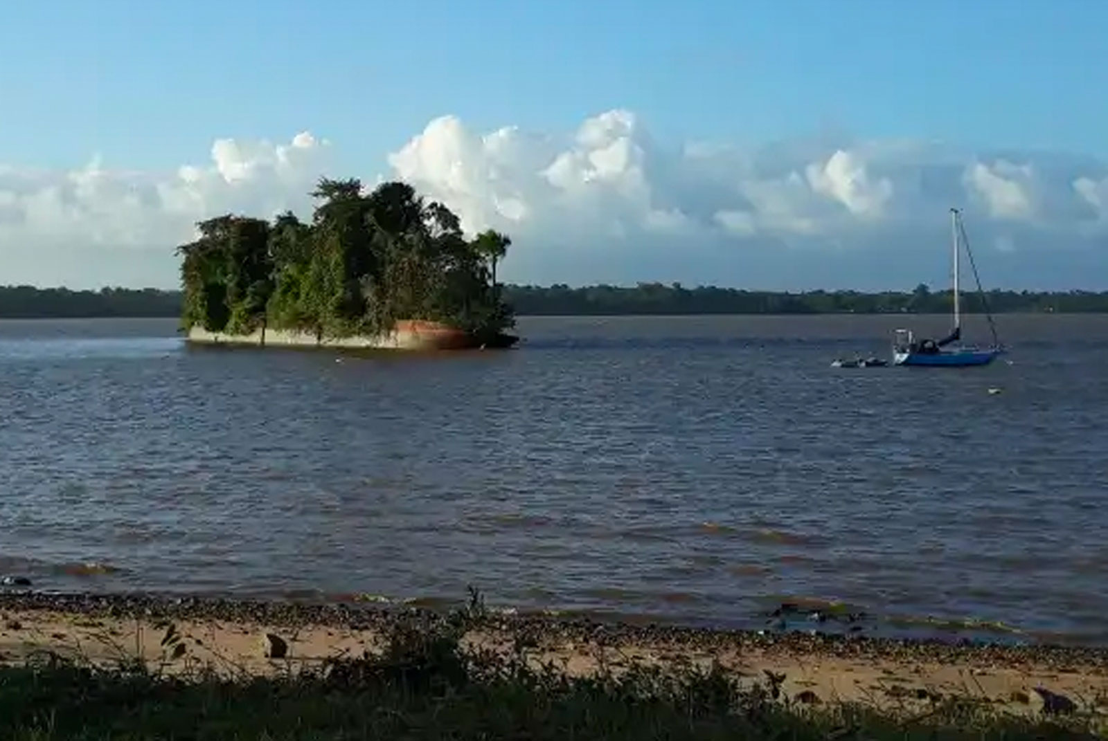 Historic wreck of the steamship Edith Cavell, stranded in 1924 in Saint-Laurent-du-Maroni, French Guiana. (Photo courtesy of @moisemanoelflorisse)