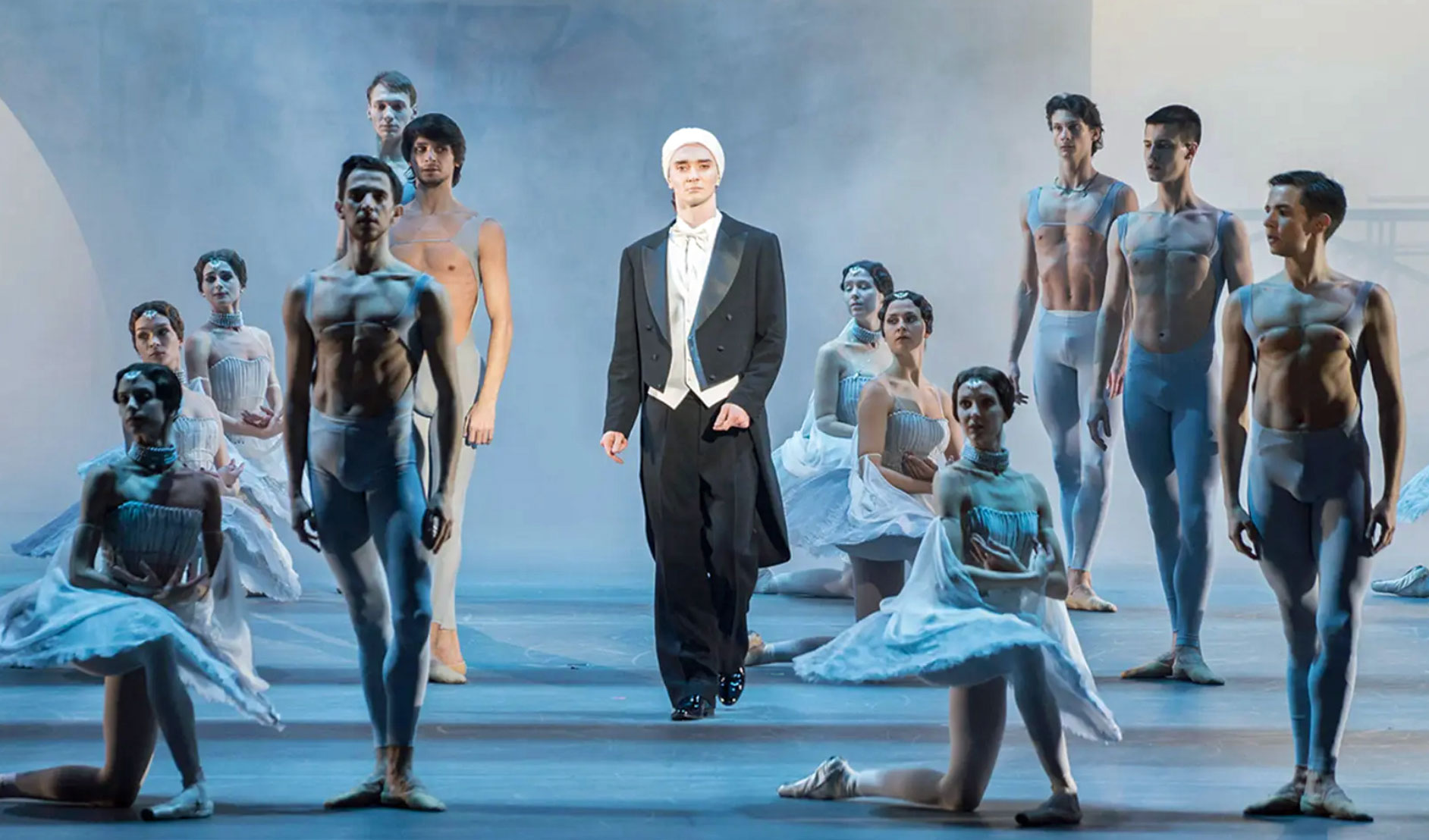 Scene from the production of 'Nureyev' by the Bolshoi Ballet in 2017. (Mikhail Loginov photo courtesy of the Bolshoi Theater via The New York Times.)