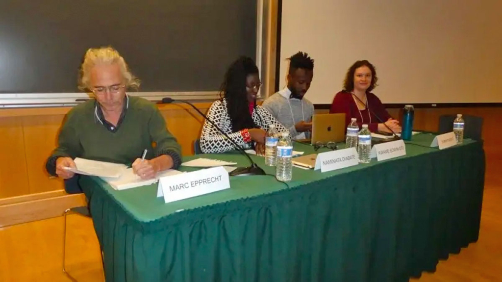 Marc Epprecht (at left) at a 2017 conference on "Gender and Sexuality in Africa". (Photo courtesy of Dartmouth College)
