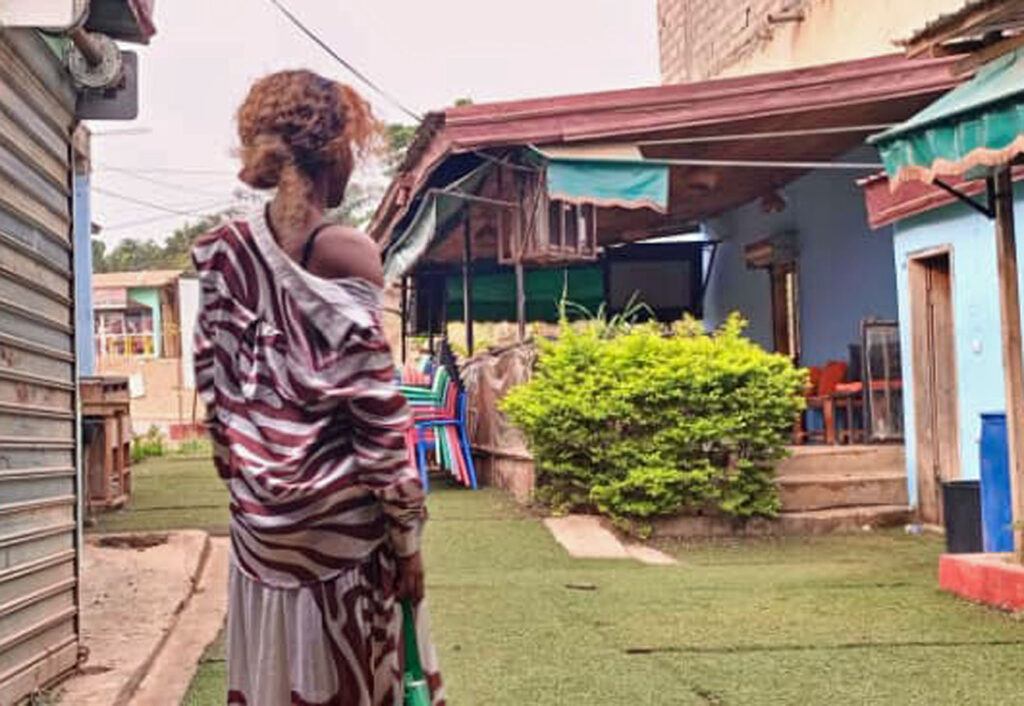 Sally contemplates her future after being released from Bafoussam Prison in Cameroon. (Photo by Jean Jacques Dissoke)
