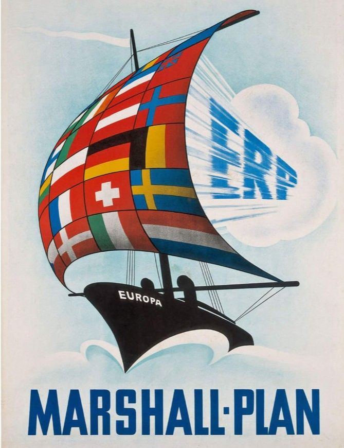 In the the Marshall Plan, officially known as the European Recovery Program (ERP), the United States spent $13.3 billion -- about $150 billion in today's dollars -- to rebuild Western European democracies after the end of World War II.