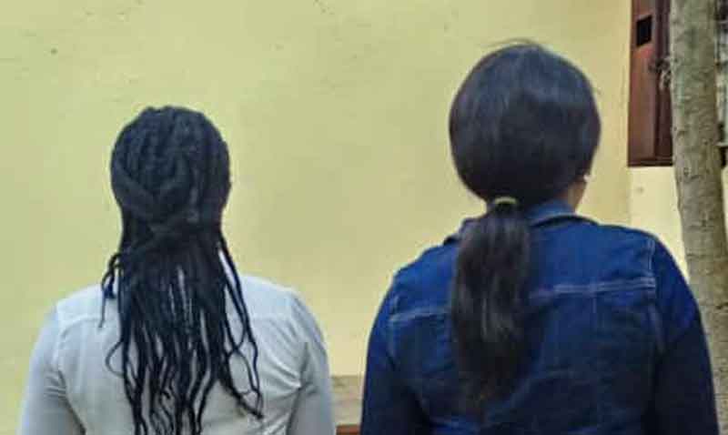 Chrison and Amso from Ebolowa, Cameroon, are two of the lesbian prisoners who were released from prison early this month after donors to Project Not Alone paid their fines. For their safety, their faces are not shown.