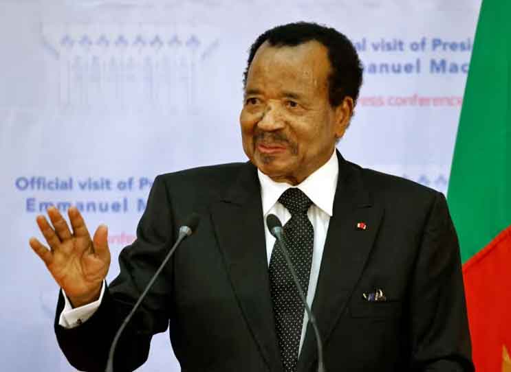 Paul Biya, president of Cameroon, in 2022. He has been president since 1982. (Photo courtesy of VOA and AFP)