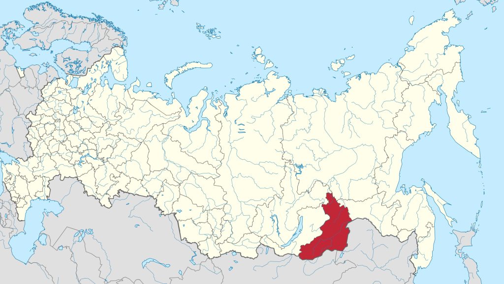 Location of Siberia's Zabaikalsky region in Russia. (Map courtesy of Wikimedia)
