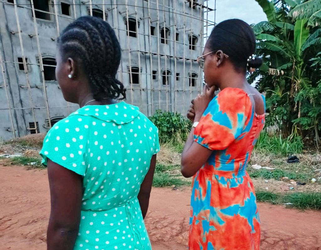 Fleur and Wanda ponder their future after their release from Bertoua Prison in Cameroon on May 26. (Steeves Winner photo)