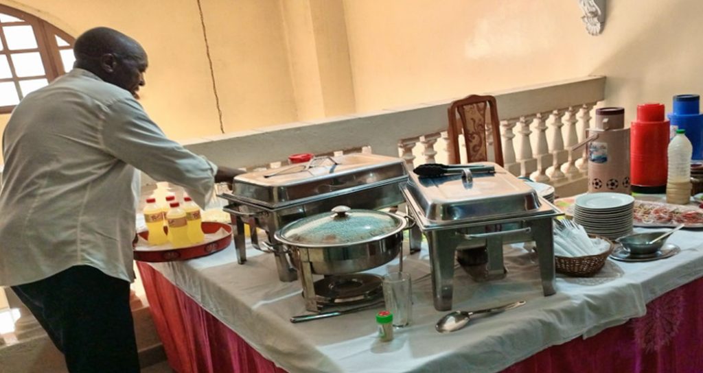 Buffet at LGBTI rights informational meeting. (Photo by Steeves WInner)