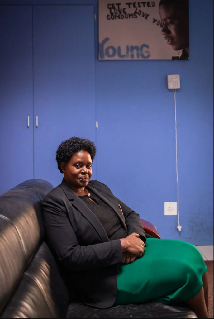 Sindy Matse, program manager of the Eswatini National AIDS Program, in her office in Mbabane, Eswatini. (Gulshan Khan photo court3esy of The New York Times)