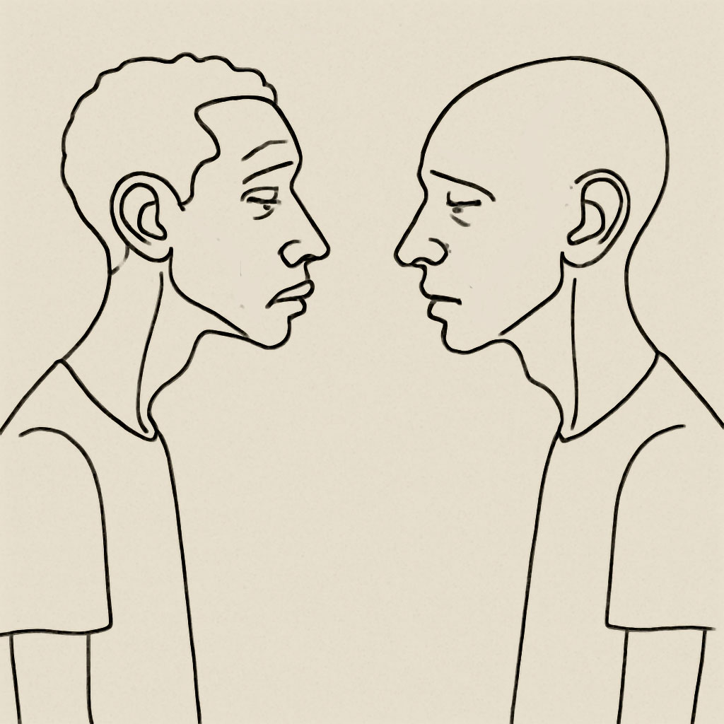 This illustration of Algernon and Mo was created from Steeves Winner's description with the help of ChatGPT and PhotoShop.
